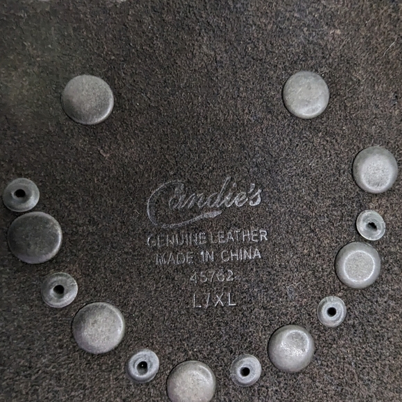 Y2K Brown Black Suede Leather Silver Metallic Studded Double Strand Western Belt - Picture 6 of 9